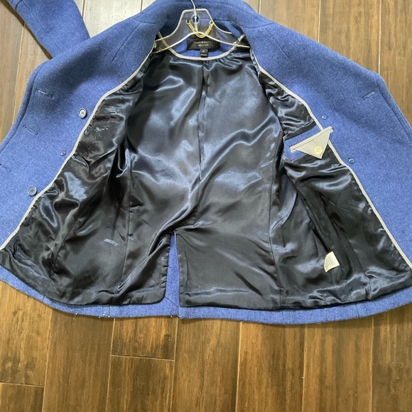 J Crew Petite Stadium Cloth By Nello Gori Women’s Wool Blend Pea Coat Size 0P - Picture 6 of 9